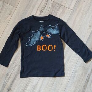 Carter's Black Long Sleeve Shirt w/Bat and 'BOO'
